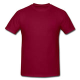 Plum solid round neck T-shirt